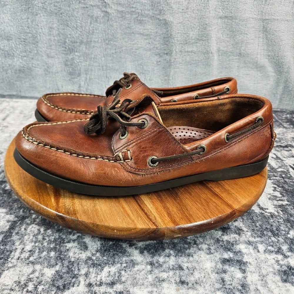 L.L.Bean Boat Shoes Mens Size 10.5 D Brown Casco Bay Moc Slip On Loafer 233933